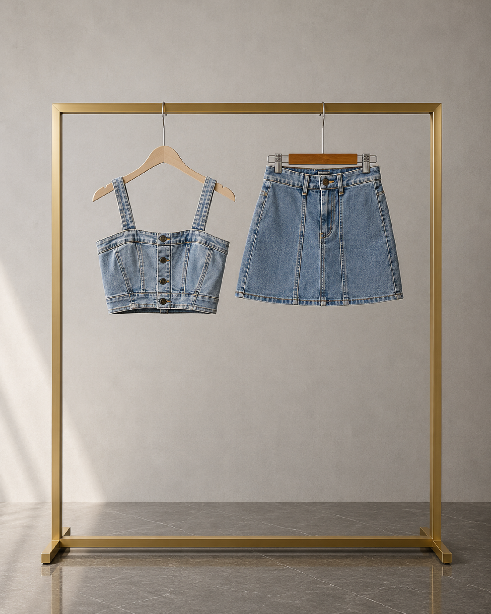 Conjunto Denim Metalizado