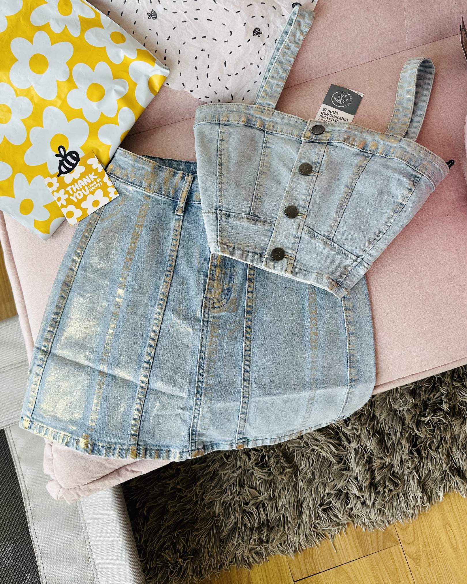 Conjunto Denim Metalizado