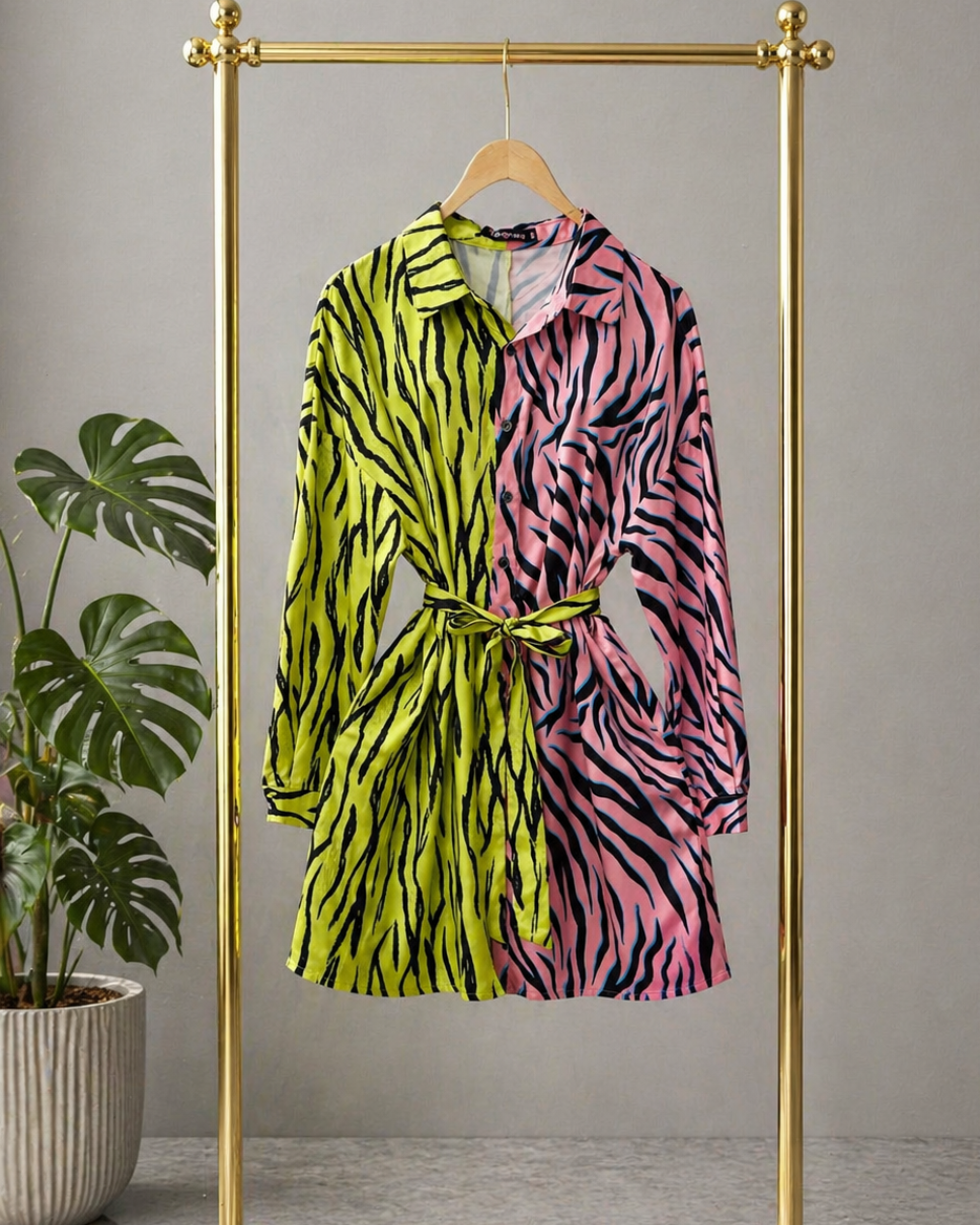 Vestido Zebra Print