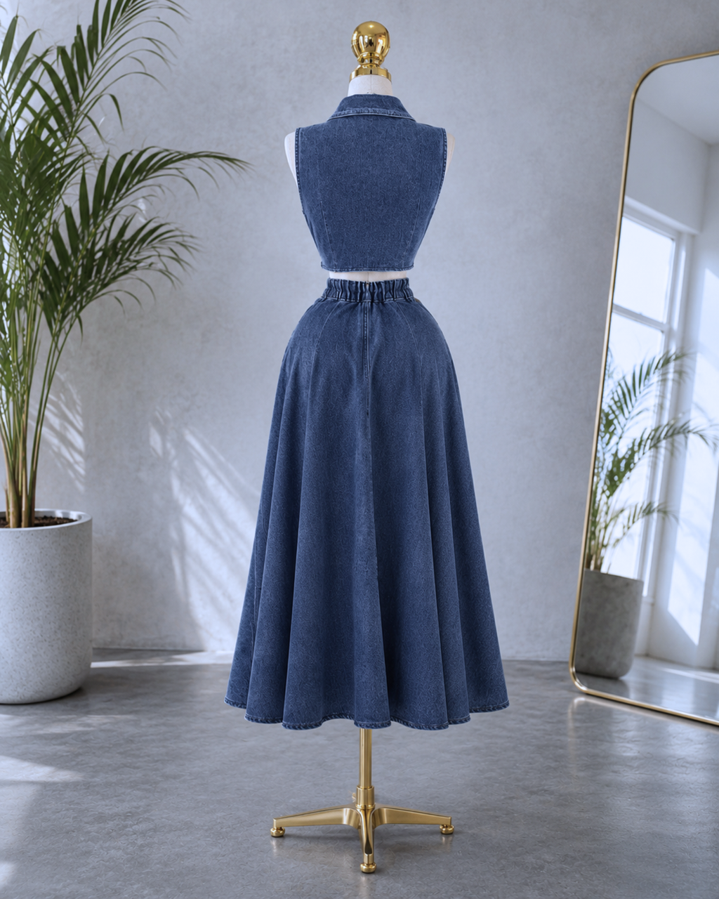 Vestido Denim Cut Out
