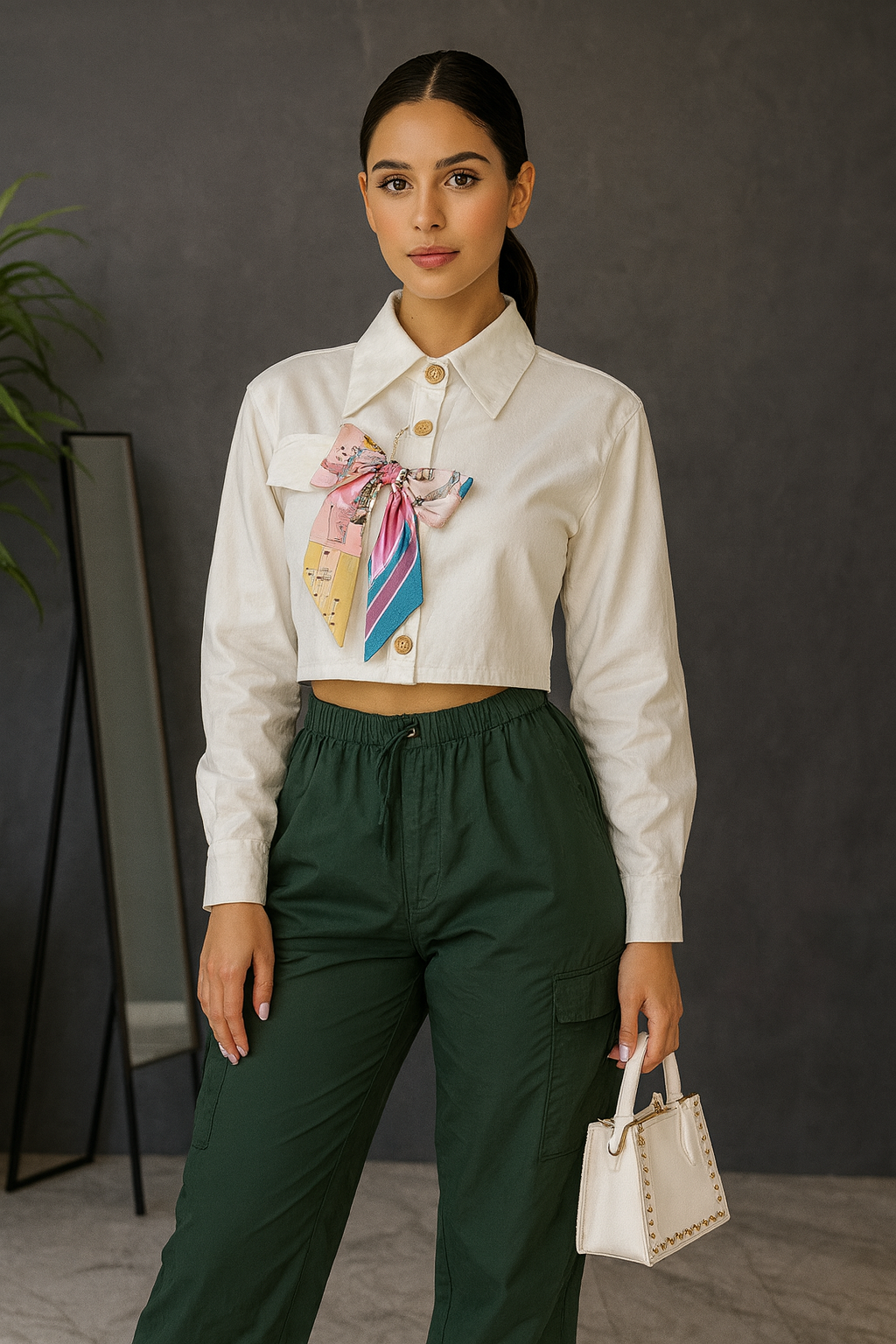 Camisa Blanca Moño