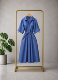 Vestido Azul Midi