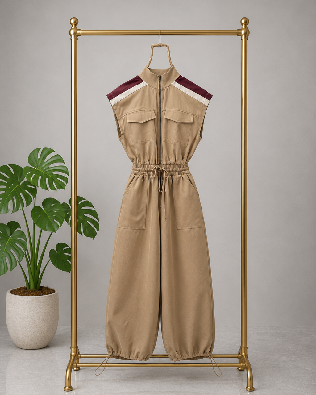 Jumpsuit Beige Sport
