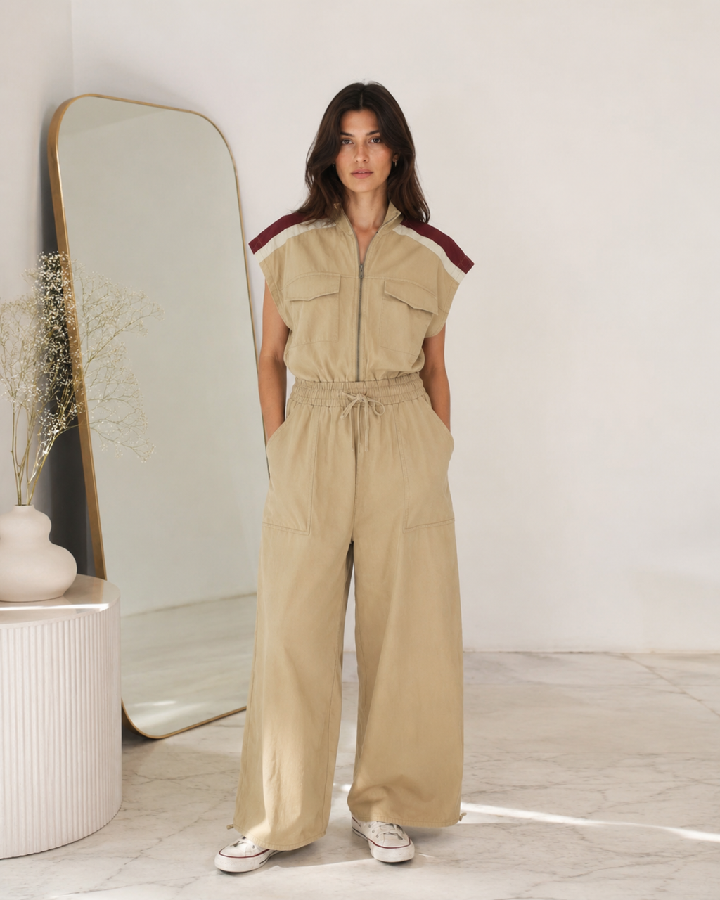 Jumpsuit Beige Sport