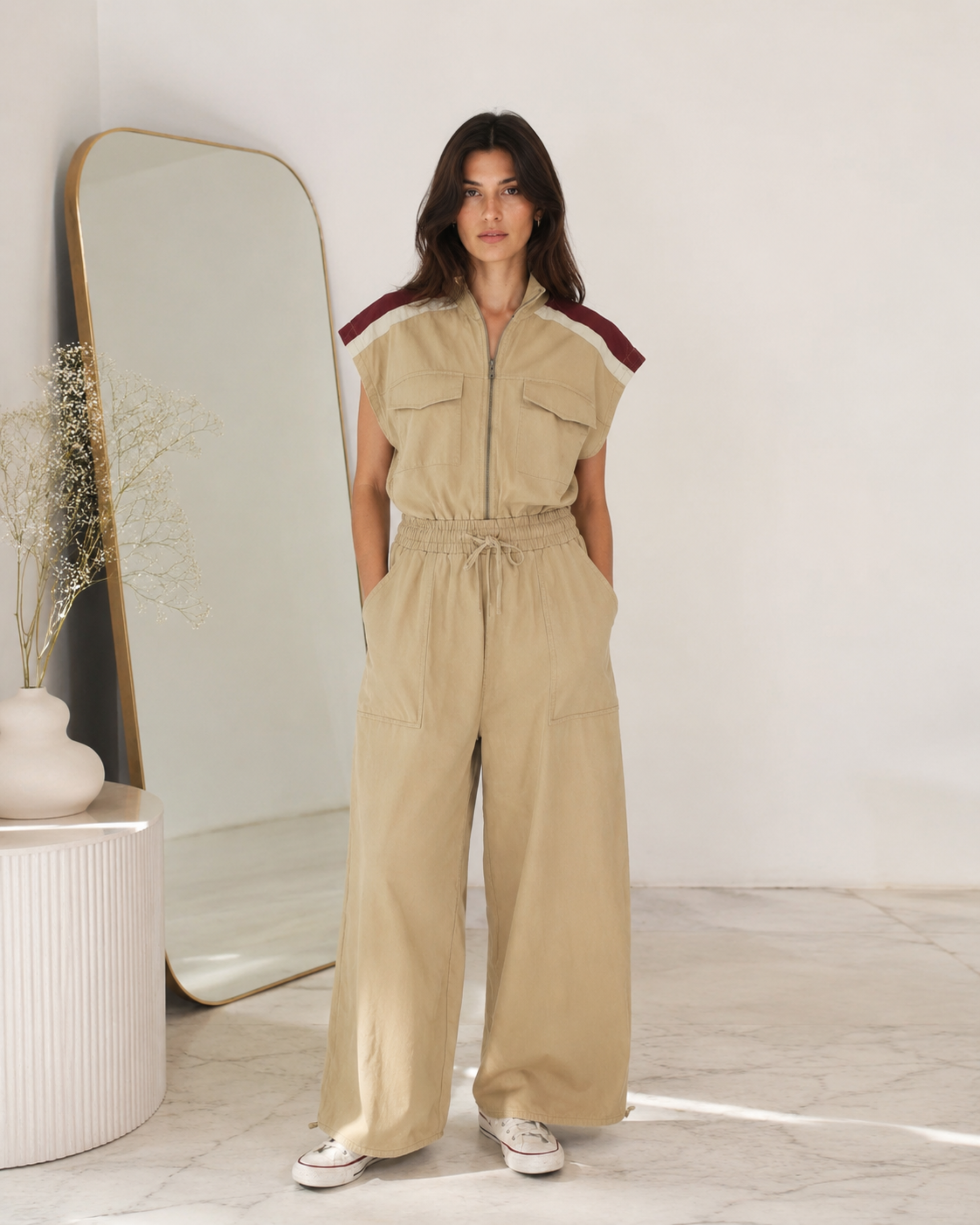 Jumpsuit Beige Sport