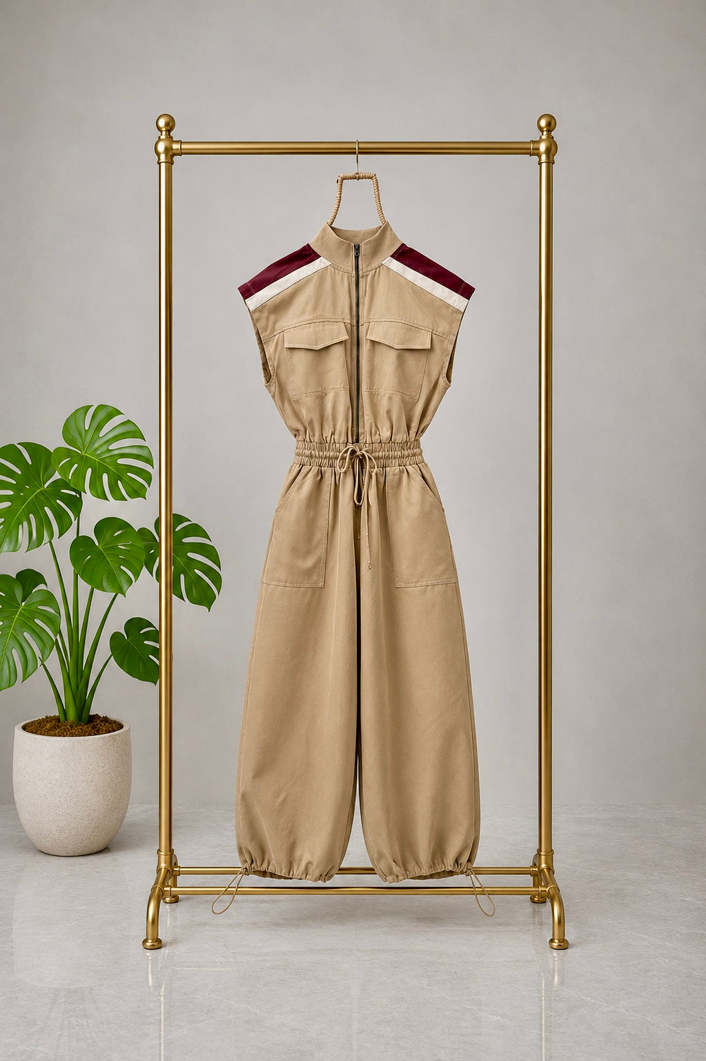 Jumpsuit Beige Sport