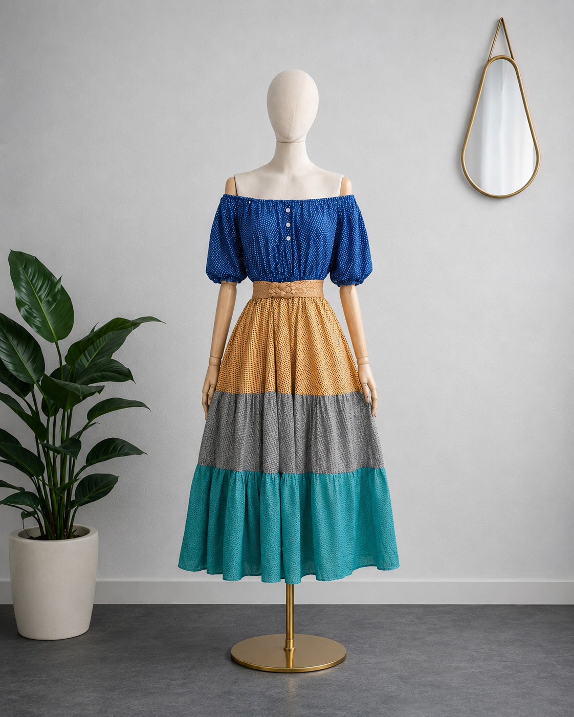 Vestido Color Block