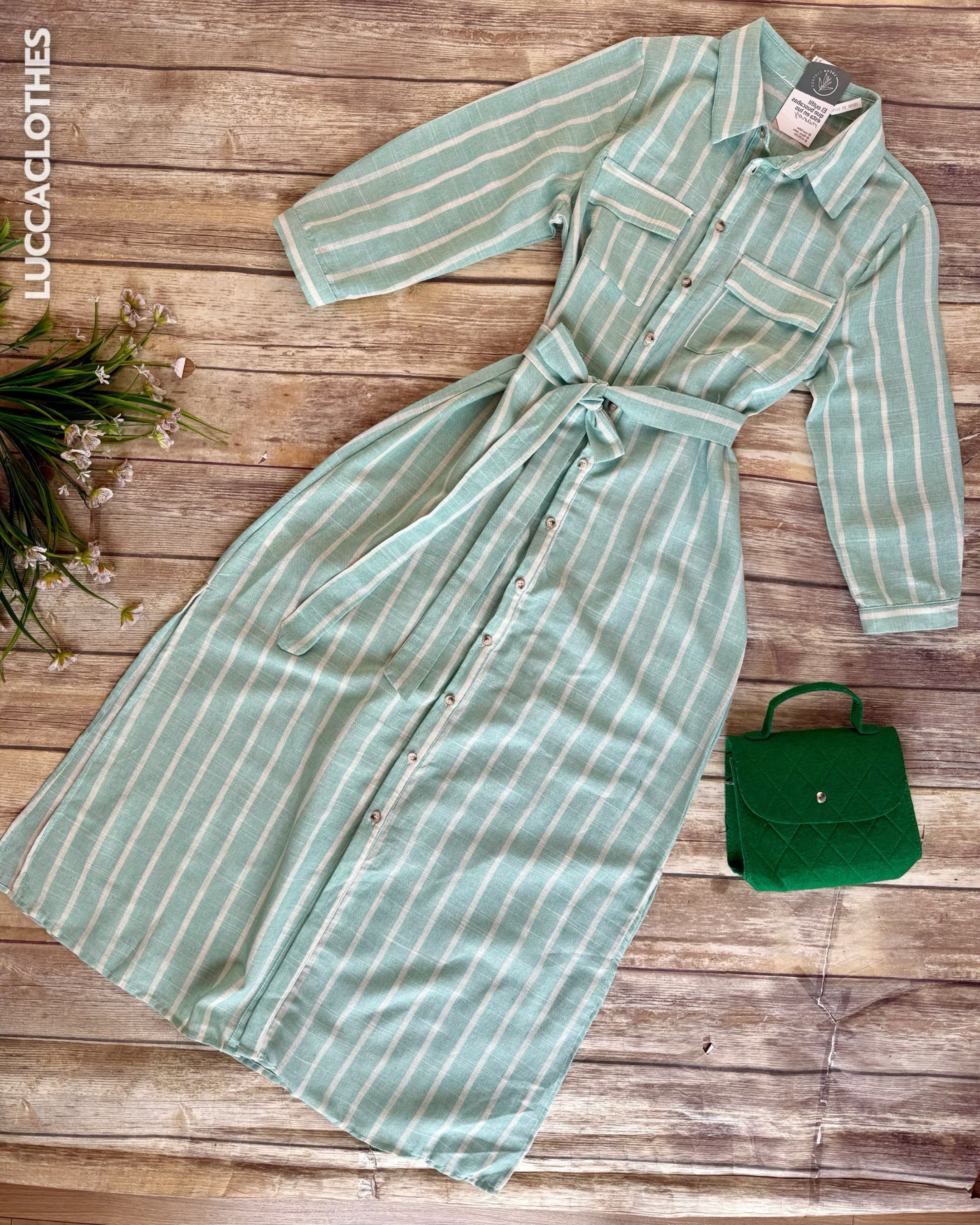 Vestido Mint Líneas
