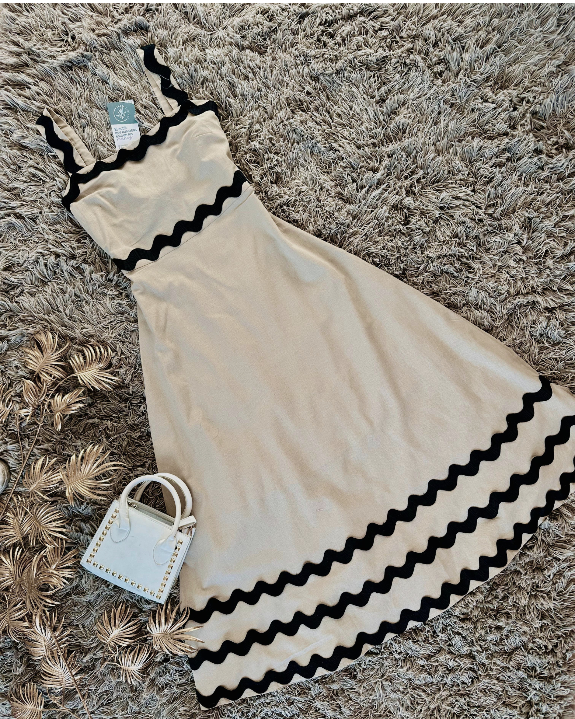 Vestido Beige Maca