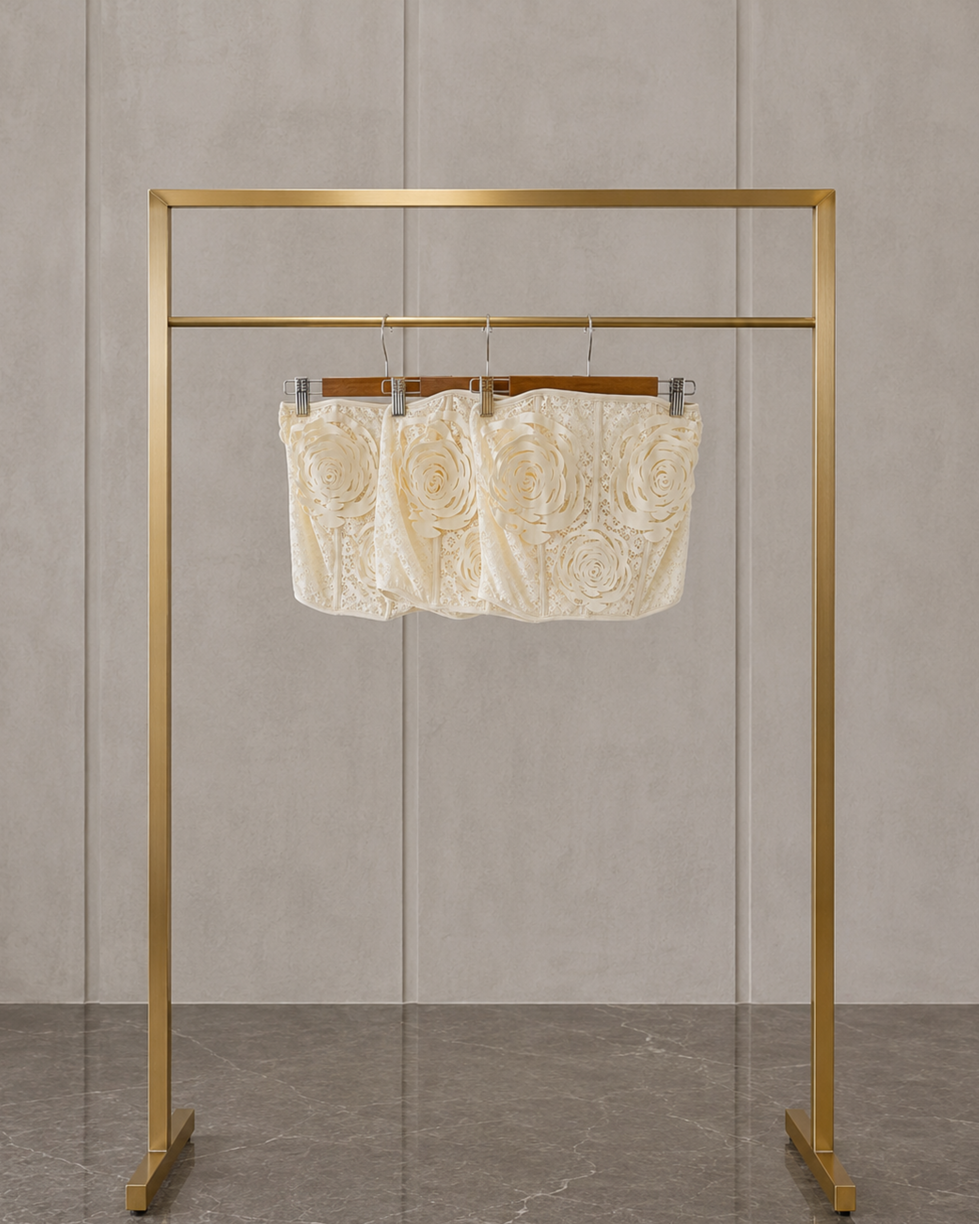Top Beige flor