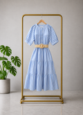 Vestido líneas baby blue
