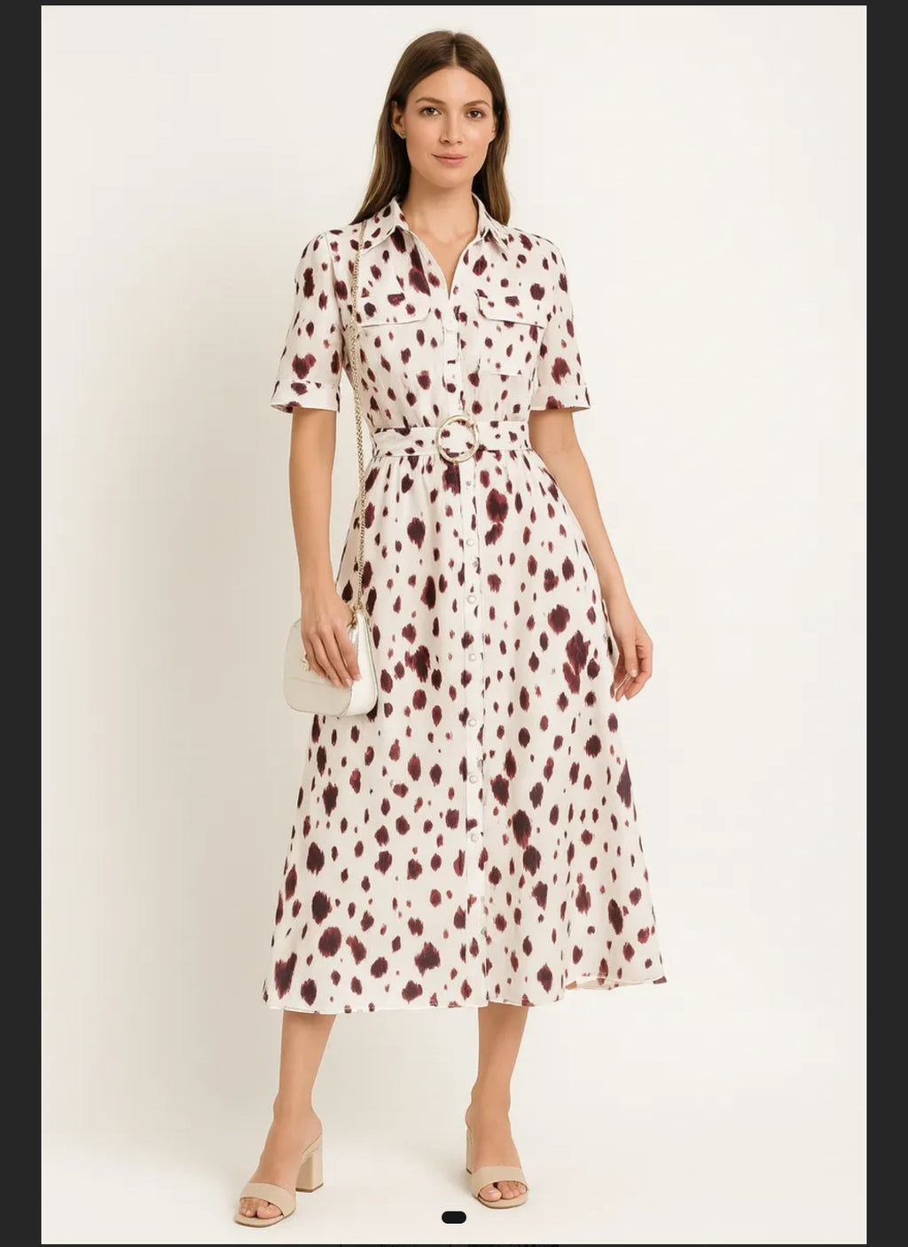 Vestido Camisero Cow Print
