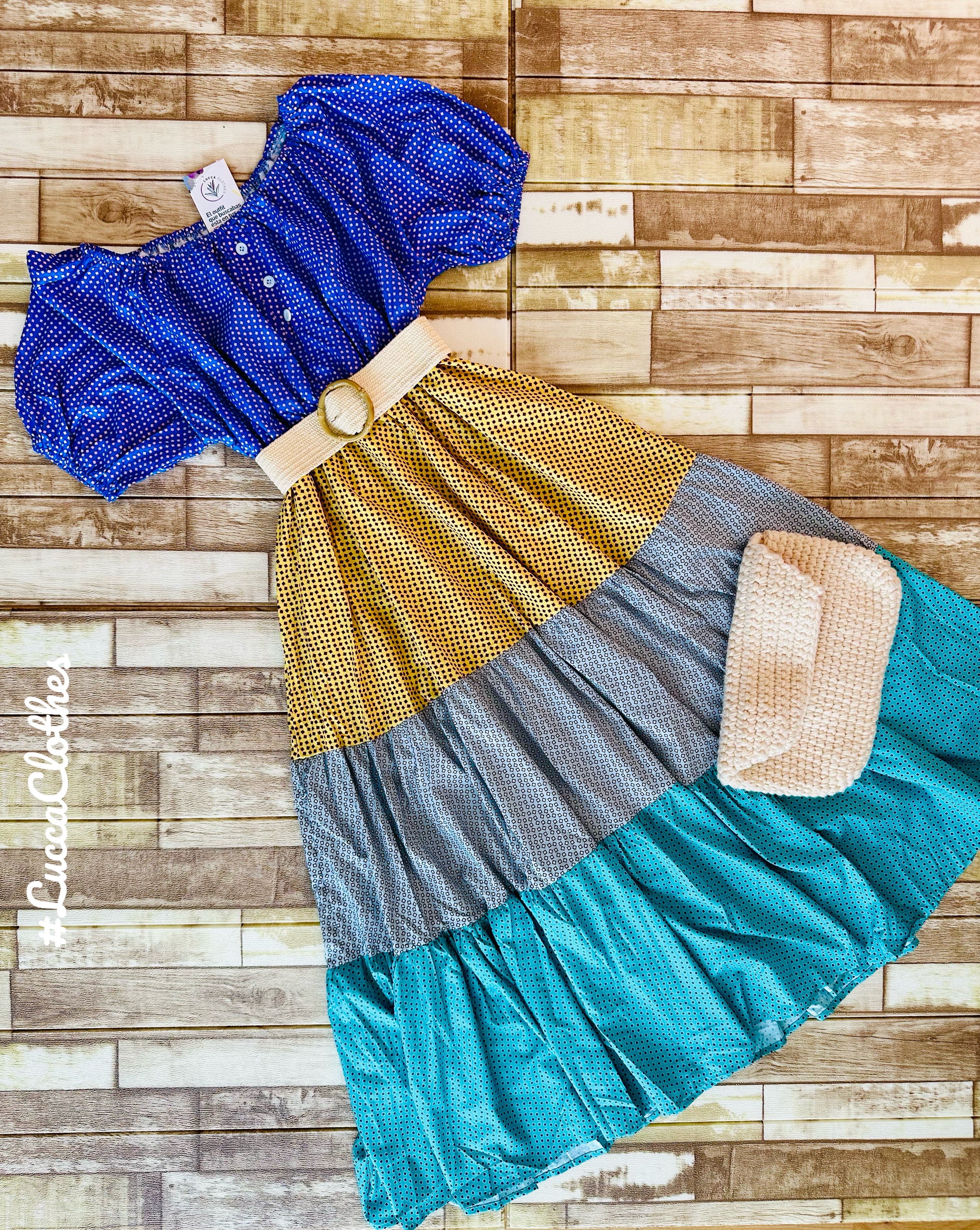 Vestido Color Block