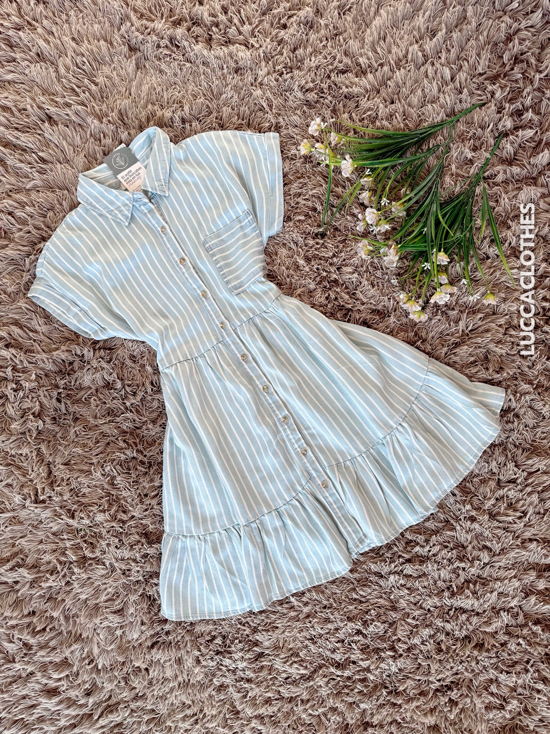 Vestido Denim Líneas