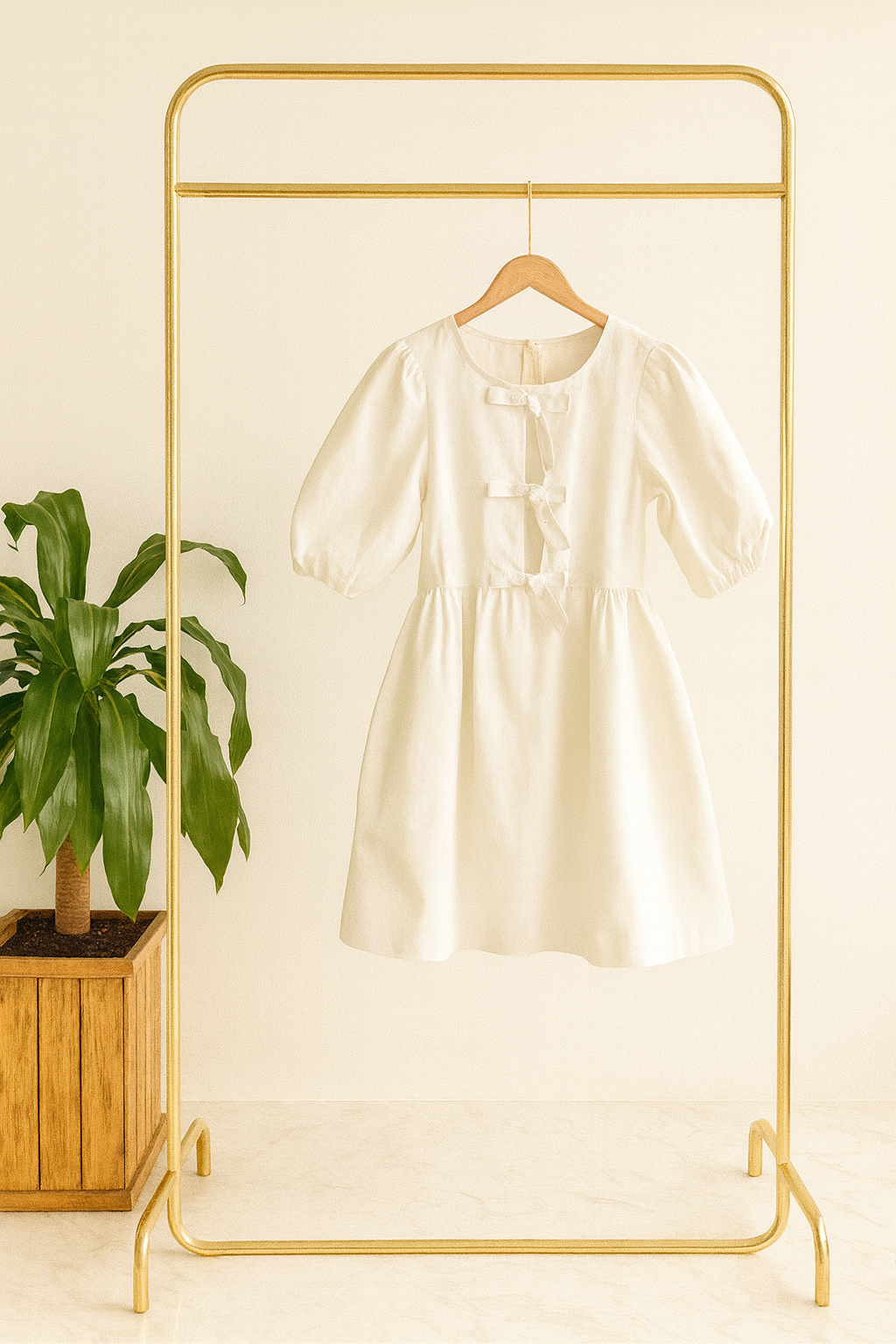Vestido Blanco Moño