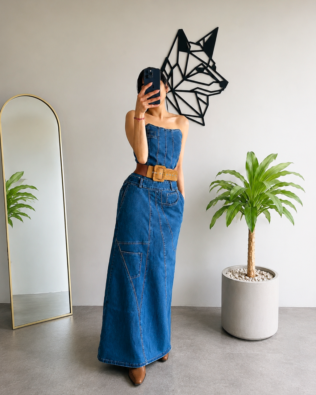Vestido Denim Strapple